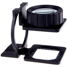 Resim 15X Lüp Kumaş Büyüteç Optik Cam Lens Ölçekli Metal Siyah Renk Üç 
