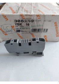 Resim Klemsan 10mm2, Yay bağlantılı, 1 giriş 1 çıkış geçiş klemensi, 