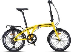 Resim Fd 750 20J Mtb 7V V.B Sarı Beyaz Siyah(Çelik Bagaj/Pvc Çamurluk) Katlanır Bisiklet 