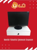 Resim ünlü orman ürünleri Monitör Yükseltici Çekmeceli Organizer 