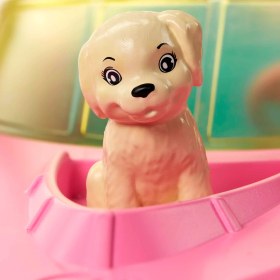 Resim Barbie Bebek ve Teknesi, Oyuncak Köpek ve Aksesuarlar İle Suda Yüzer, 3-7 Yaş Arası İçin GRG30 