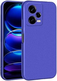 Resim Zore Xiaomi ile uyumlu Redmi Note 12 Pro 5G Kılıf Zore Premier Silikon Kapak Saks Mavi 