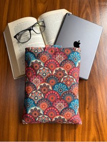 Resim AKSESUARSEPETİ El Yapımı Etnik Desenli Cepli Kılıf Çanta, Tablet Kılıfı, Kitap Kılıfı, Organizer Çanta, 