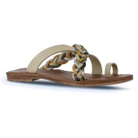 Resim Bueno Shoes Sarı Multi Deri Kadın Parmak Arası Terlik 01wu3419 