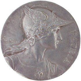 Resim Fransız Cumhuriyeti Patriot Patria Sanat Madalyonu Republique Francaise Ödülü 1909 