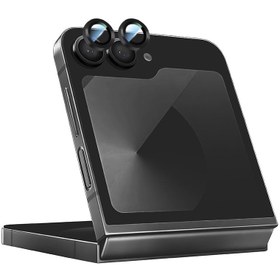Resim Galaxy Z Flip 6 CaseWorld Alloy Serisi Oleofobik Anti Reflective Kamera Lens Koruyucu - Siyah 