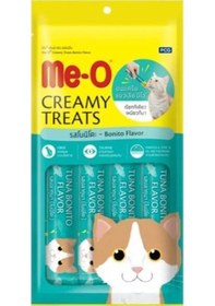 Resim Me-O Kremalı Kurutulmuş Ton Balıklı Kedi Sıvı Ödül Maması 4 x 15 G 