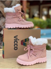 Resim Vicco Kappa Kürklü Kız Bebe Pudra Bot 946.p20k.222-124 