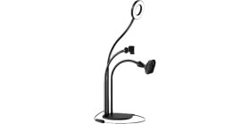 Resim E2M Ytb-04 3in1 Metal Işıklı Stand Siyah 