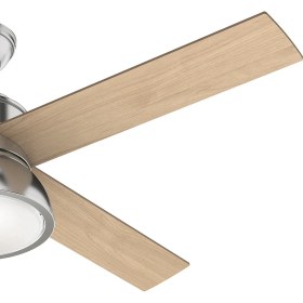 Resim Hunter Loki Fırçalanmış Nikel - 132 Cm. Aydınlatmalı Tavan Vantilatörü 