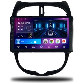 Resim Caros Peugeot 206 1999-2011 Uyumlu Android Multimedya 1gb Ram 16gb Hafıza 9" 