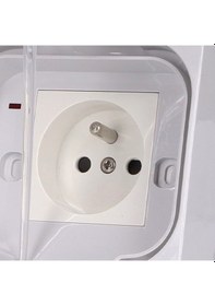 Resim Lemestar Dış Mekan Ip66 Su Geçirmez Duvar Montajı Elektrik Prizi Kutusu - Ab Standartı 250v 16a, Abs Kasa, Kilitlebilir Kapak, Güvenli Kullanım 