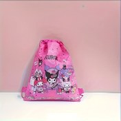 Resim 1 adet Sanrio Kuromi İpli Çanta - Toz Geçirmez Mühürlü Yumuşak Saklama Kesesi, Günlük Kullanım için Pembe Sevimli Karakter Tasarımı, Seyahat, Hediye, Oyuncu Aksesuar 