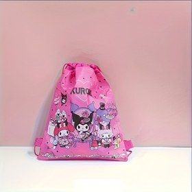 Resim 1 adet Sanrio Kuromi İpli Çanta - Toz Geçirmez Mühürlü Yumuşak Saklama Kesesi, Günlük Kullanım için Pembe Sevimli Karakter Tasarımı, Seyahat, Hediye, Oyuncu Aksesuar 