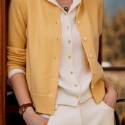 Resim Kadınlar İçin İki Parçalı Kazak Takımı, Kapüşonlu Hırka Üstü, İlkbahar ve Sonbahar için Yeni Uzun Kollu Üst Giysi 