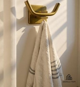 Resim İSAOĞLU YAPI Antik Gold Bornozluk Eskitme Askılık Pirinç Premium Paslanmaz Banyo Askılık 