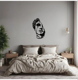 Resim Metal Dekor Yarım Heykel Half Statue Metal Duvar Tablosu Sanat 