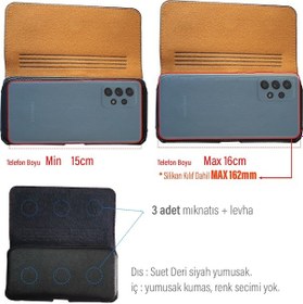 Resim Samsung Galaxy Uyumlu S22+ (Exynos) Kemer Kılıfı Bele Takılan Kemer Kılıf Yan 