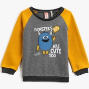 Resim Erkek Bebek Baskılı Sweatshirt 