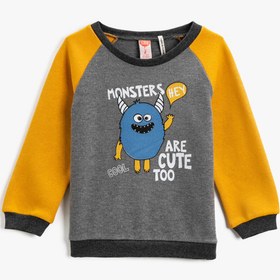 Resim Erkek Bebek Baskılı Sweatshirt 