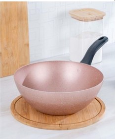 Resim Acar Damla 24 cm Pembe Wok Tava XCM-21-0259/12 