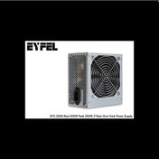 Resim Teknoteg - Rsr - Eyfel Efs-2500, 250w Peak, 12cm Fan, Atx, Power Supply Psu 