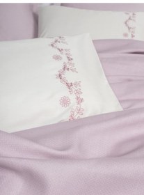 Resim Serenity Bambu Çift Kişilik Pike Takımı Vaila Lila - Blba-582242 Renkli 