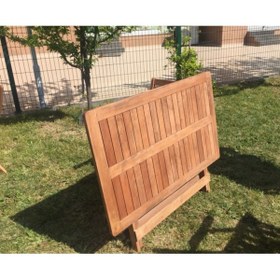 Resim EFE GARDEN Ahşap Katlanır Bahçe Masası 80*148 cm 