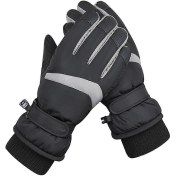 Resim Erkekler Ve Kadınlar İçin Kış Kayak Eldivenleri, Dokunmatik Ekranlı Kar Kayak Eldivenleri, Su Geçirmez Kış Sıcak Eldivenler, Snowboard Kış Eldivenleri 