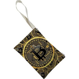 Resim Unisex Bitcoin Portföy Clutch Çanta 