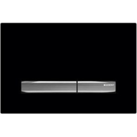 Resim Geberit SIGMA50 115.788.DW.2 Kumanda Paneli, Çift Basmalı, Siyah, Krom Butonlu 