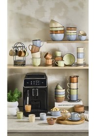 Resim Kadıkızı 8 Parça Calma Mora 4 Kişilik Porselen İstiflenebilir Kahve Fincan Takımı Çok Renkli 