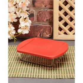 Resim Turuncu Kare Borcam Tepsi 16X16CM, Sağlıklı ve Şık Mutfak Gereci 