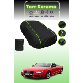 Resim Dokaca Neo Siyah Neon Fitilli Audi A5 Cabriolet 2009 - 2012 Uyumlu Araba Brandası Koruma Örtüsü 