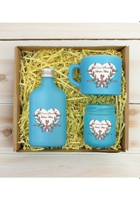 Resim Bk Gift Kişiye Özel İsimli Dtf Anne Temalı Turkuaz Kahve Fincanı & Kolonya & Mum Hediye Seti-5, Anneye Hediye, Anneler Günü Hediyesi Kobitmeyencom3099 