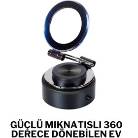 Resim Wearfitpro Güçlü Mıknatıslı 360 Derece Dönebilen Ev Araba Her Alana Uyumlu Elektrikli Vantuz Cep Telefon Tutucu 