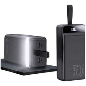 Resim Powerbank Çoklu Şarj Girişi 50.000 Mah Taşınabilir Dijital Göster renkli 