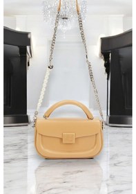 Resim Levidor Özel Renk El Ve Kol Çantası Olarak Tasarlanmış Suni Deri Bayan Omuz Çantası Levdr.7363930234khv Kahve Rengi Kahverengi 