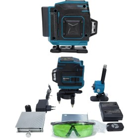 Resim Prohummer PH300 Çift Akülü 12 Köşe 360 Derece 58VF Otomatik Hizalamalı Lazer Metre (Mavi) 