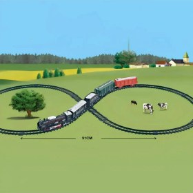 Resim Oyuncak Klasik Tren Seti 19 Parça 