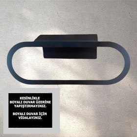 Resim KENDİNDEN YAPIŞKANLI VE VİDALI OVAL HAVLULUK MAT SİYAH 