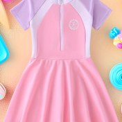 Resim Kızlar için şık tek parça mayo, yumuşak ve rahat malzeme, hızlı kuruyan ve nefes alabilen kumaş, yaz aylarında yüzme ve su oyunları için uygun 