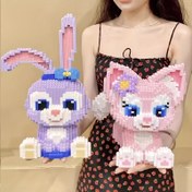Resim 2000 parça Disney karakter yıldız Dailu yapı blokları seti, Lina Bell monte edilebilir yapboz, masaüstü dekorasyonu ve oyun partisi için uygun, mükemmel doğum günü hediyesi, Sevgililer Günü, Noel hediyesi 
