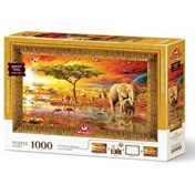 Resim Savana'nın Kralları Çerçeveli Puzzle 1000 Parça 