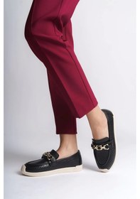 Resim Layla Bağcıksız Ortopedik Rahat Taban Kalp Desenli Kadın Babet Ayakkabı Kt - Siyah Siyah 