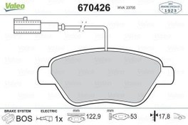Resim Fiat Stilo Ön Fren Balatası Çift Fiş 1.2-1.9 / 8V-16V MultiJet VALEO 77366134 