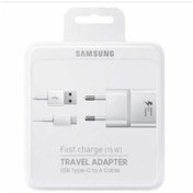 Resim Samsung Hızlı Şarj Cihazı + Usb Type-C Kablo Beyaz-Note 4 