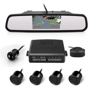 Resim Space Araç Kamerası 4.3 inç aynaya geçmeli park sensörlü geri görüş kamerası 