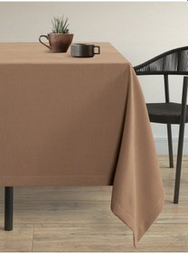 Resim Kadife Dokulu Çikolata Kahvesi Dertsiz Masa Örtüsü Çikolata Kahvesi 