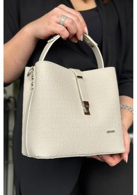 Resim Jps-pamuk Dokuma Uzun Askılı 4 Bölmeli Kadın Çapraz Omuz Ve El Çantası 22cm-20cm-9cm Lb-4002 - Taş 